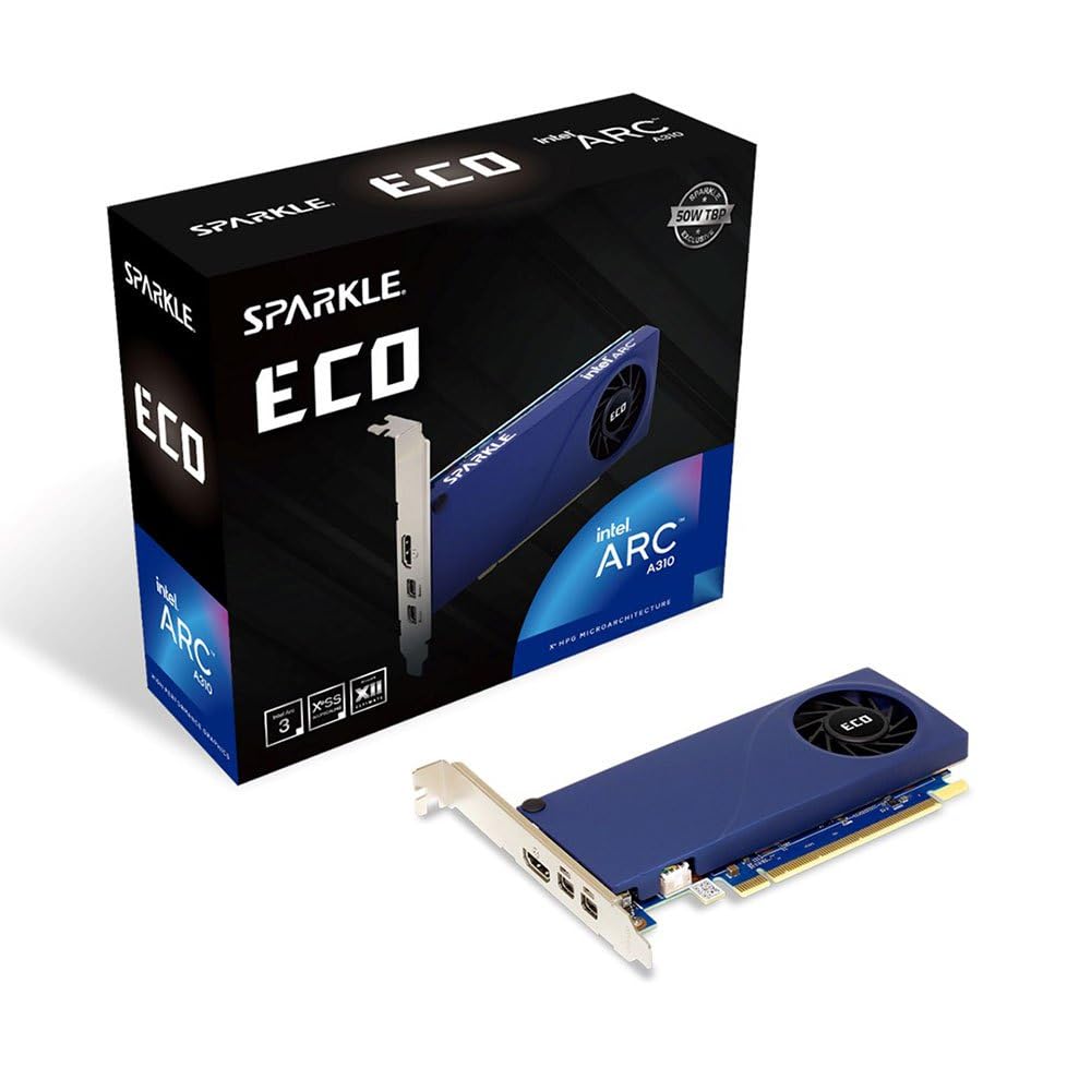 Intel Arc A310 ECO, 4GB GDDR6, 50W TBP, Short Bracket is Included, Low-Profile, Single Fan, Single Slot, HDMI x1, Mini DisplayPort x2, SA310C-4G - Image 5