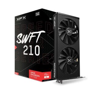 Speedster SWFT210 Radeon RX 7600 Graphics Card with 8GB GDDR6 HDMI 3xDP, AMD RDNA 3 RX-76PSWFTFA