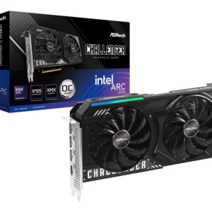 Intel Arc B570 Challenger 10GB OC GDDR6 Graphics Card, 2600 MHz GPU, 19 Gbps Memory, Dual Fan, Metal Backplate, HDMI 2.1a, DisplayPort 2.1, 0dB Cooling