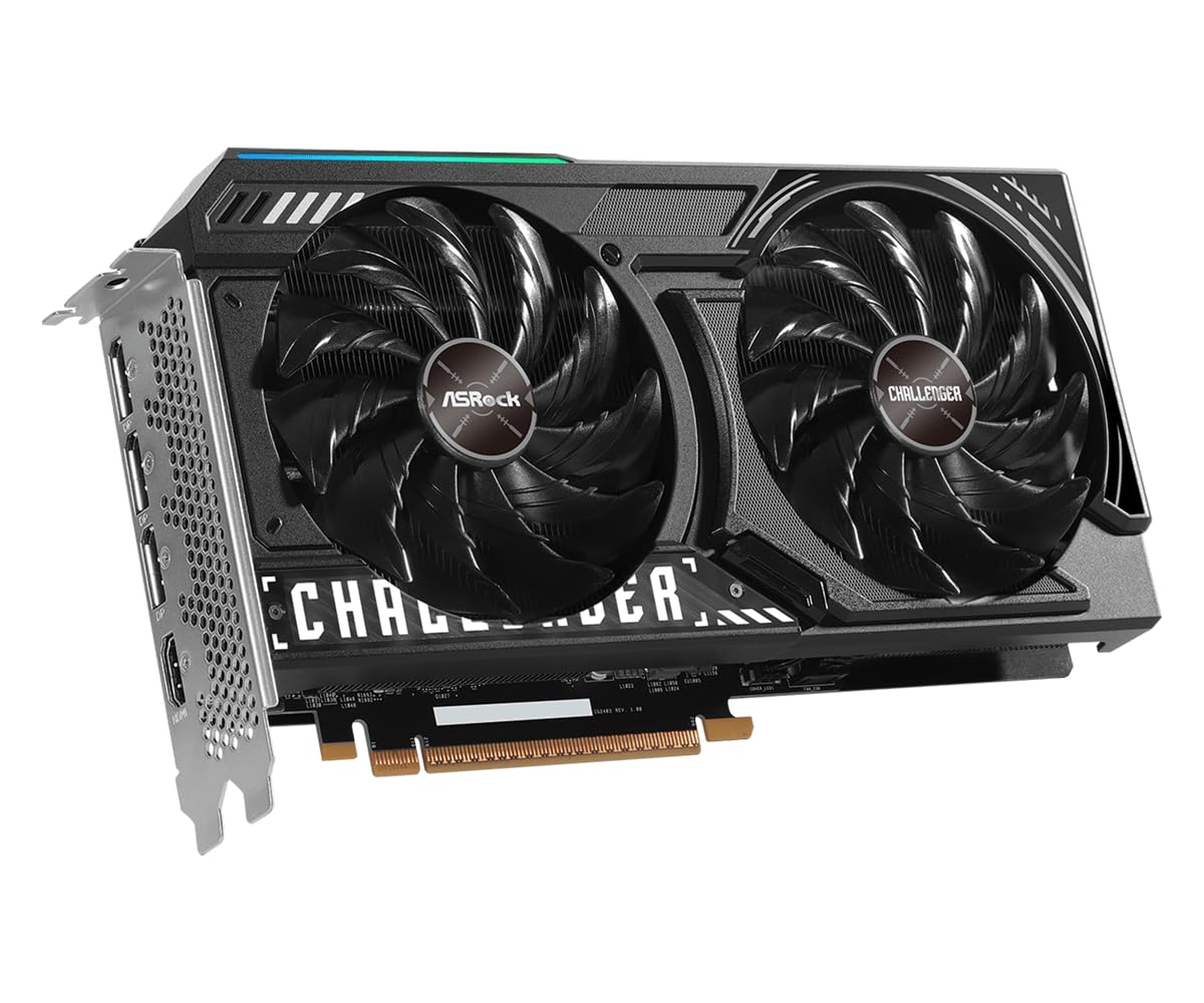Intel Arc B570 Challenger 10GB OC GDDR6 Graphics Card, 2600 MHz GPU, 19 Gbps Memory, Dual Fan, Metal Backplate, HDMI 2.1a, DisplayPort 2.1, 0dB Cooling - Image 4
