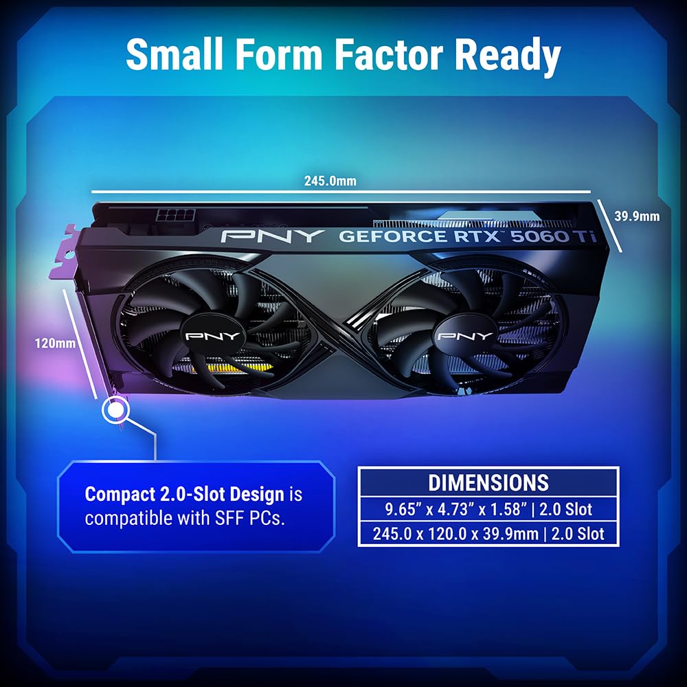 NVIDIA GeForce RTX™ 5060 Ti 8GB OC Dual-Fan Graphics Card - Image 3