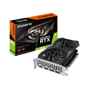 GeForce RTX 3050 WINDFORCE OC V2 6G Graphics Card, 2X WINDFORCE Fans, 6GB GDDR6 96-bit GDDR6, GV-N3050WF2OCV2-6GD Graphics Card