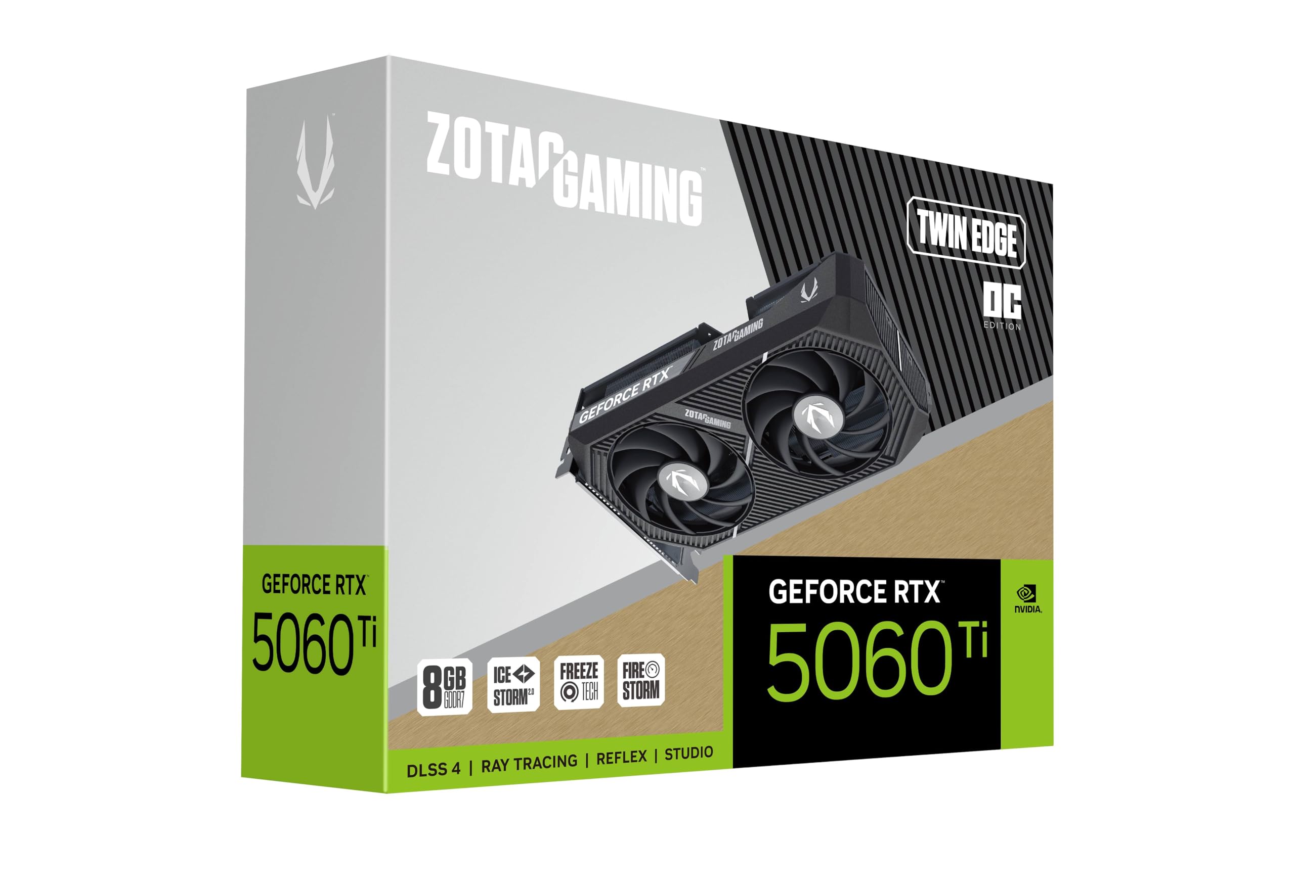 Gaming GeForce RTX 5060 Ti 8GB Twin Edge OC DLSS 4 8GB GDDR7 128-bit 28 Gbps PCIE 5.0 Gaming Graphics Card, IceStorm 2.0 Cooling, SFF-Ready, ZT-B50610H-10A - Image 5