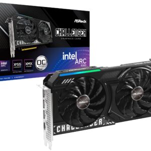 Intel Arc B580 Challenger 12GB OC Graphics Card, 2740 MHz GPU Clock, 12GB GDDR6, DisplayPort 2.1, HDMI 2.1a, Dual Fan Cooling, 0dB Silent Operation
